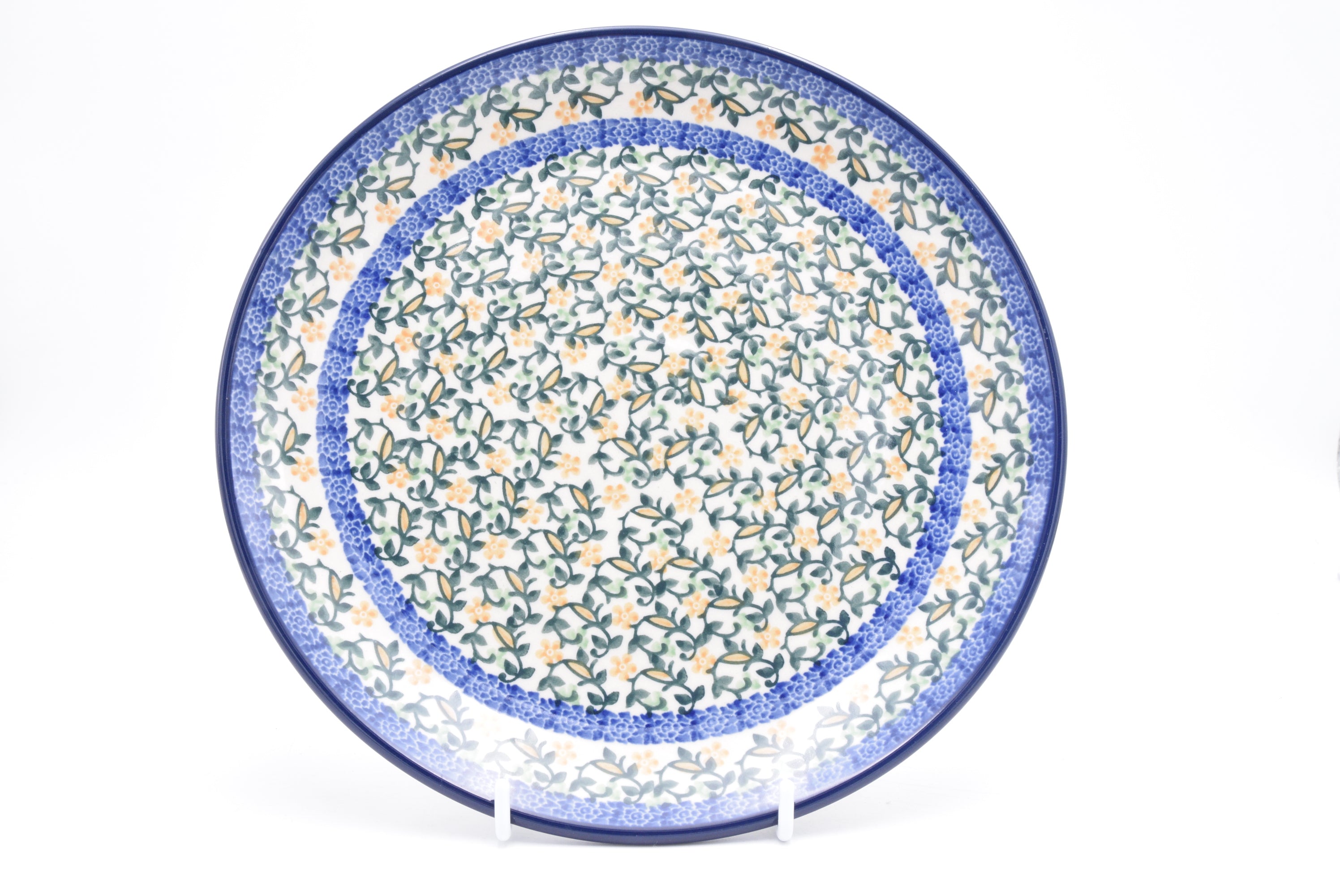 257 Bunzlau Dinerbord 3273 - Blij Blauw Bunzlau