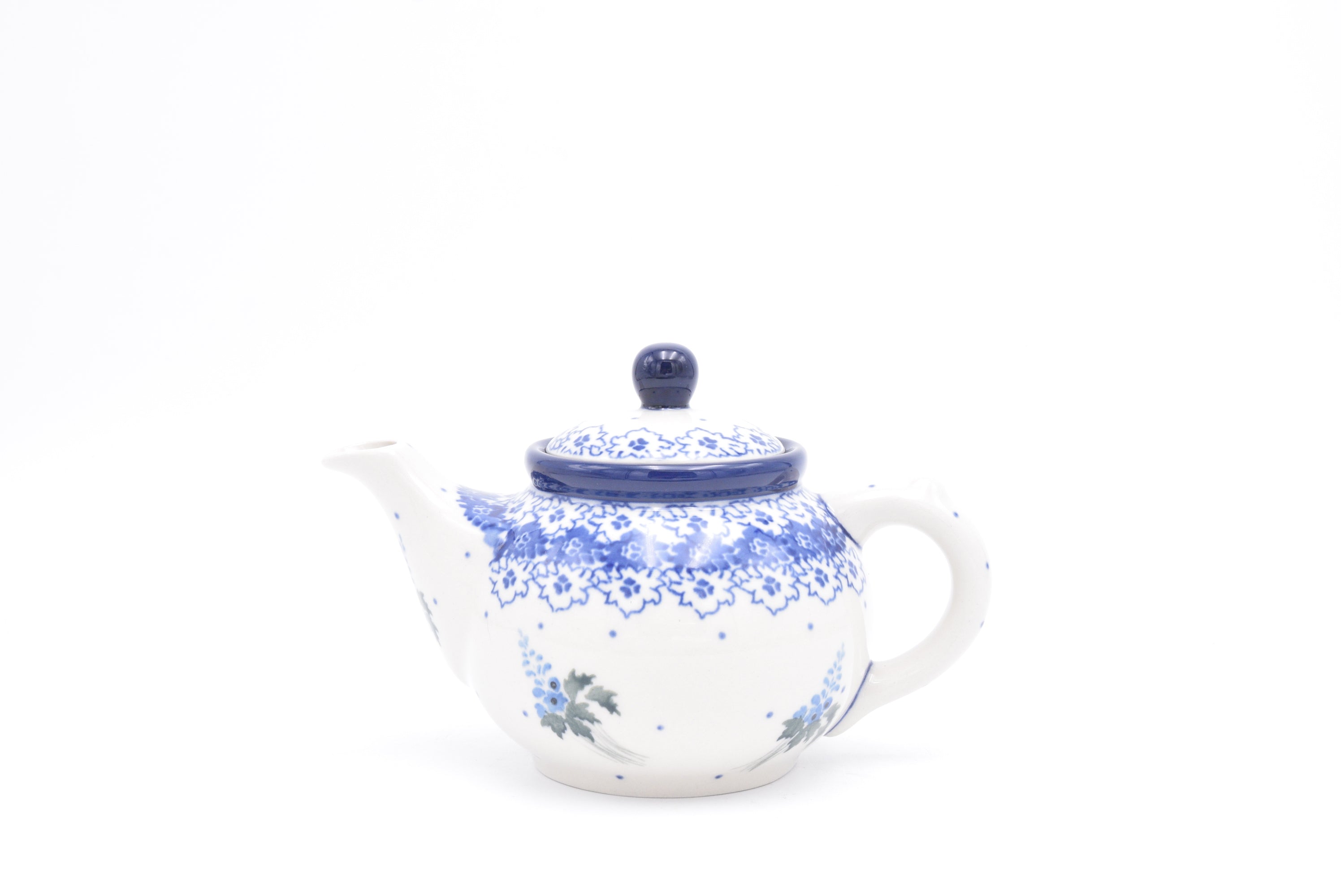 120 Bunzlau Theepot  3295 - Blij Blauw Bunzlau