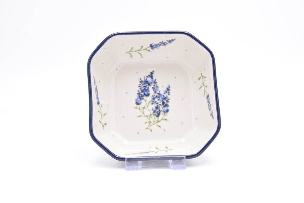 219 Bunzlau Achthoekig schaaltje 3318 - Blij Blauw Bunzlau