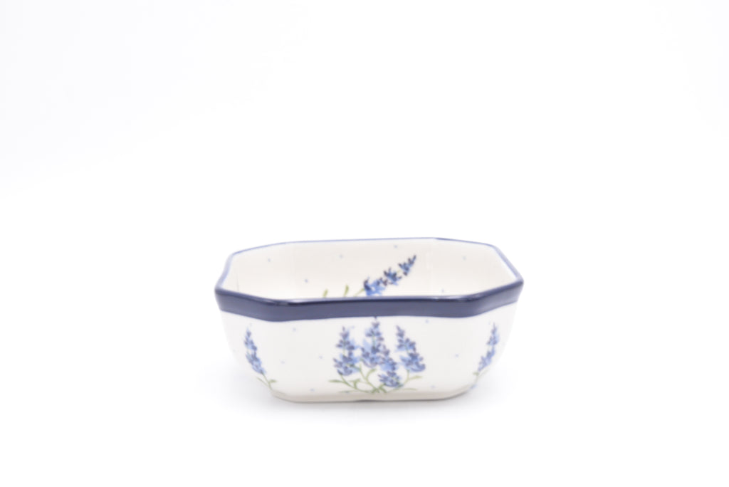 219 Bunzlau Achthoekig schaaltje 3318 - Blij Blauw Bunzlau