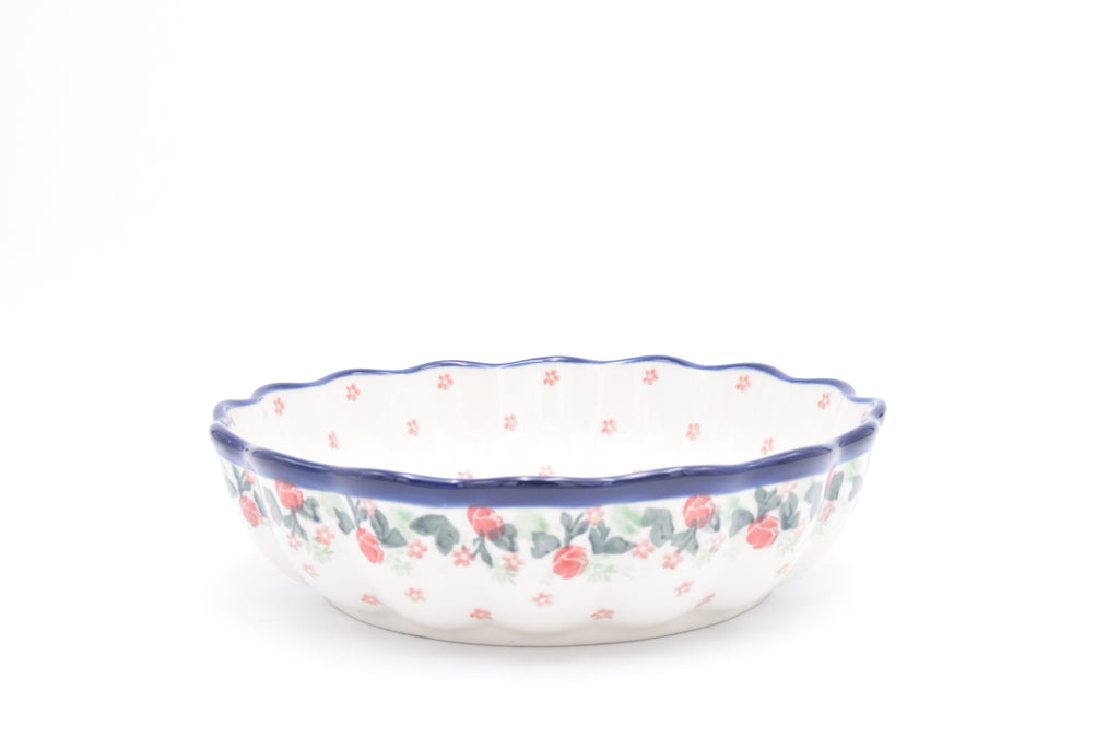 974 Bunzlau Schaal laag ribbel 3221 - Blij Blauw Bunzlau