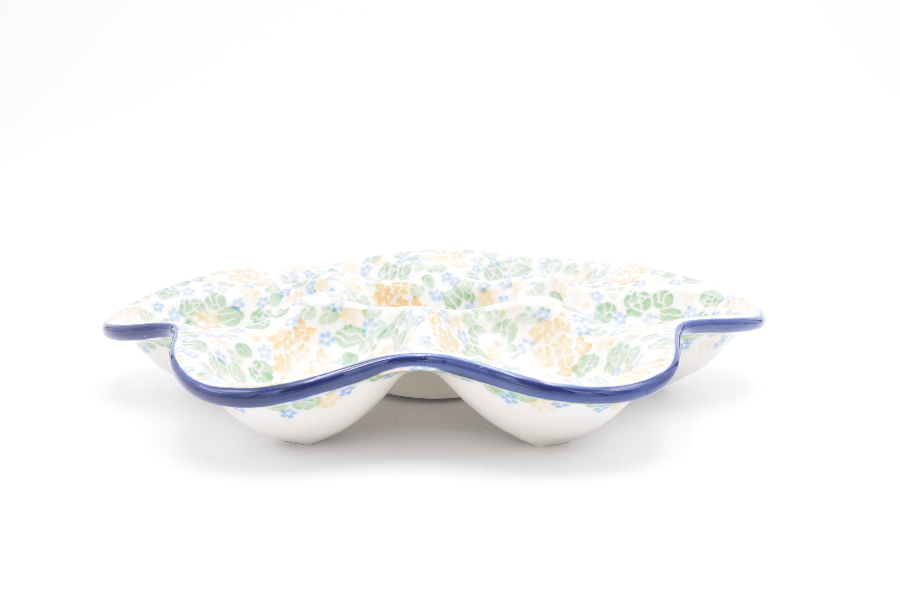 747 Bunzlau Eierschaal 3345 - Blij Blauw Bunzlau