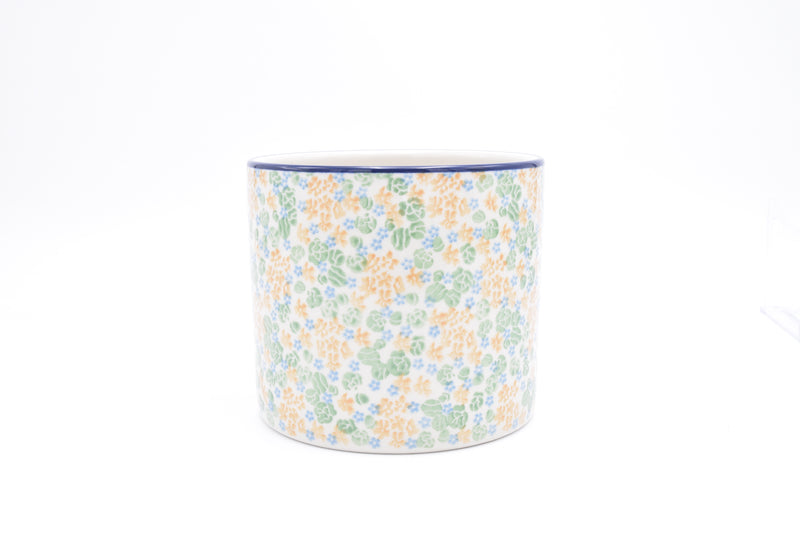 361 Bunzlau Lepel/bloempot 3345 - Blij Blauw Bunzlau