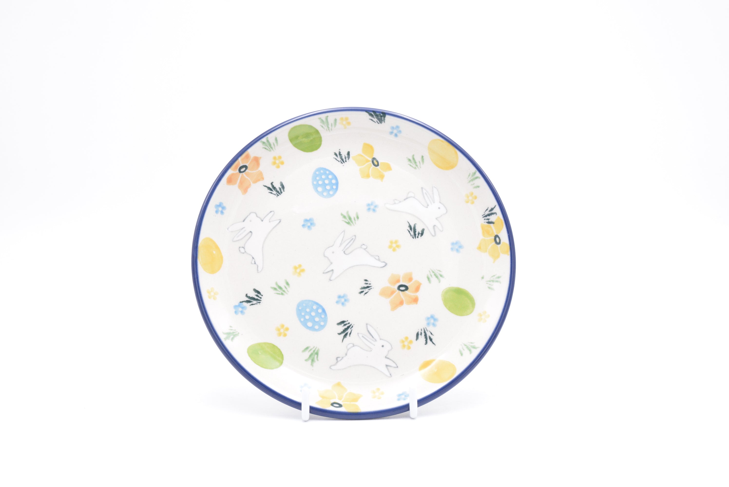 261 Bunzlau Gebaksbord 3348 - Blij Blauw Bunzlau