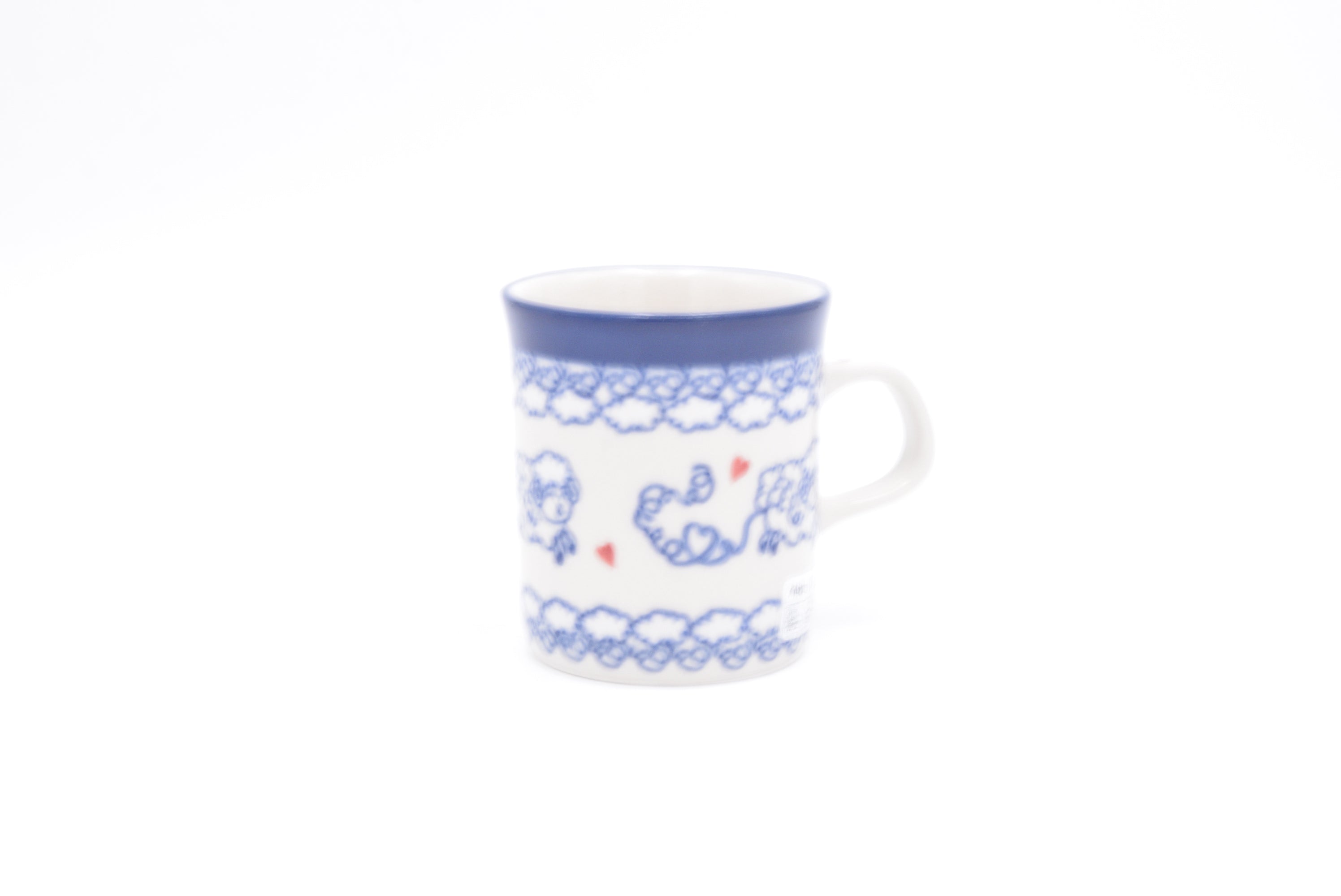 328 Bunzlau Rechte Mok 3394 - Blij Blauw Bunzlau