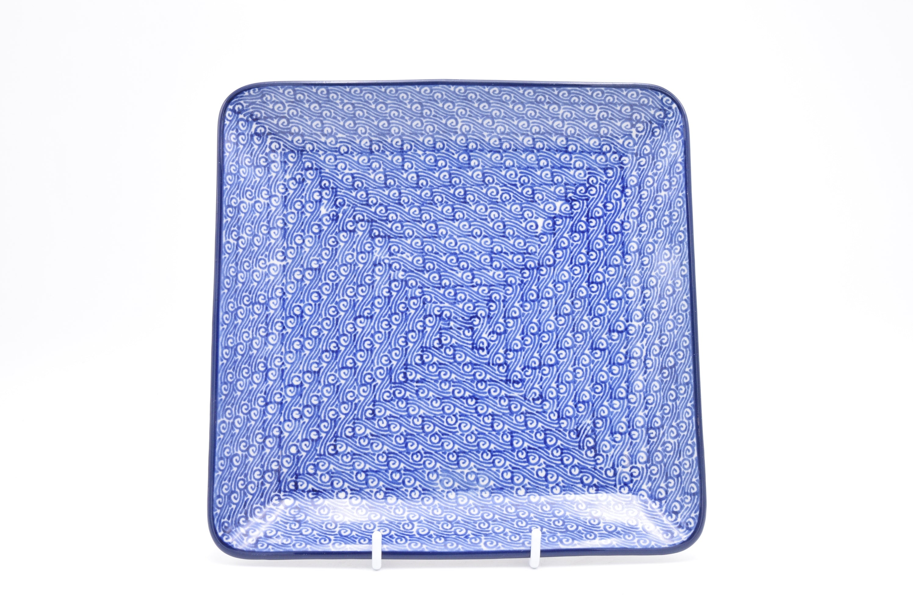 582 Bunzlau Serveerschaal Recht 3429 - Blij Blauw Bunzlau