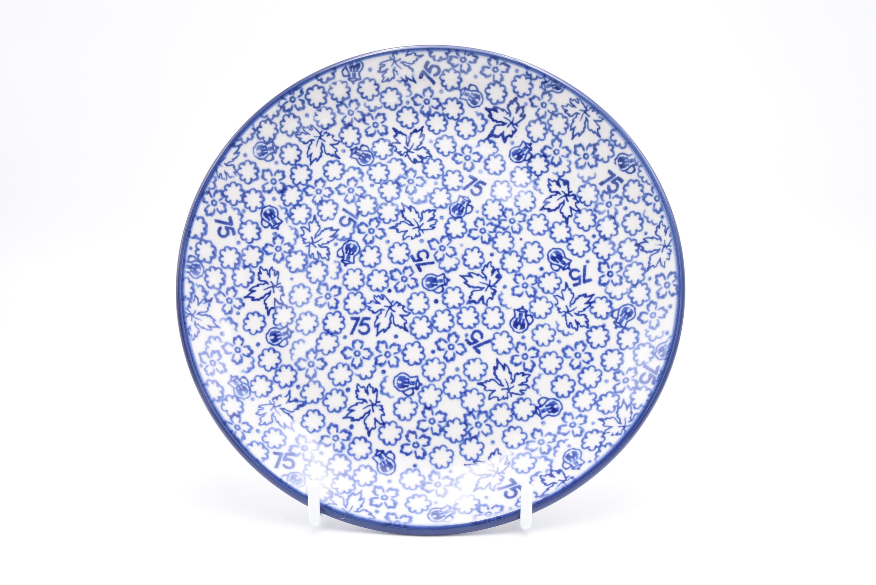 086 Bunzlau Ontbijtbord 3435 - Blij Blauw Bunzlau