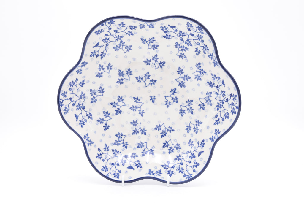 738 Bunzlau geschulpte schaal 3206 - Blij Blauw Bunzlau