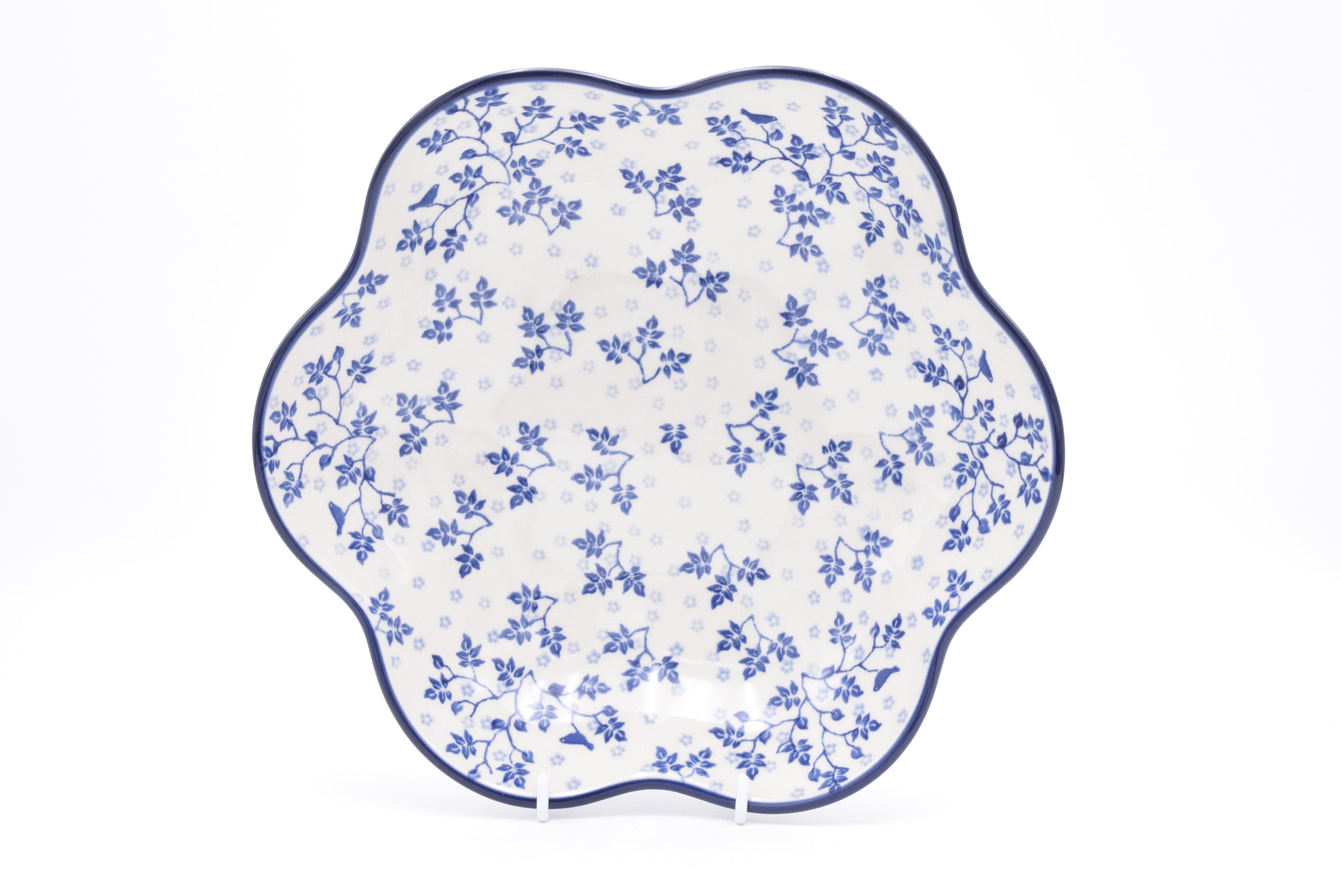 738 Bunzlau geschulpte schaal 3206 - Blij Blauw Bunzlau