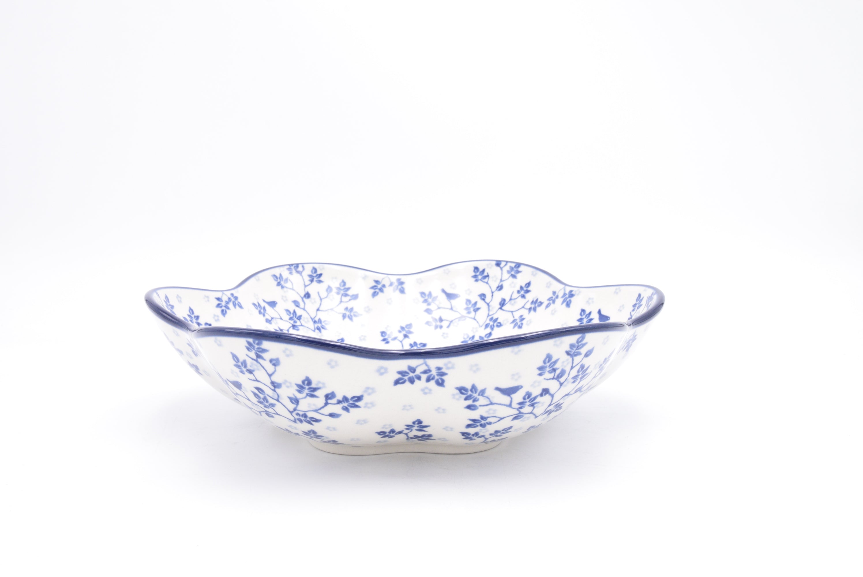 738 Bunzlau geschulpte schaal 3206 - Blij Blauw Bunzlau