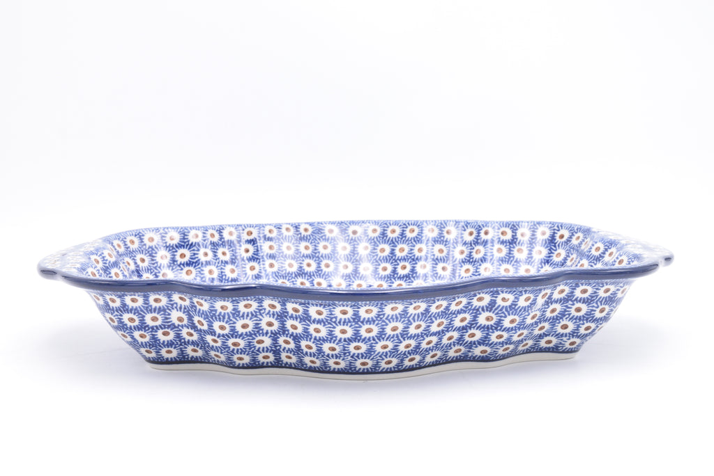 759 Bunzlau Serveer Schaal 0055 - Blij Blauw Bunzlau