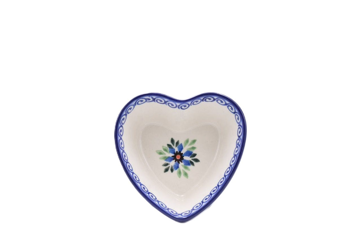 A45 Bunzlau Schaal Hart 0659 - Blij Blauw Bunzlau
