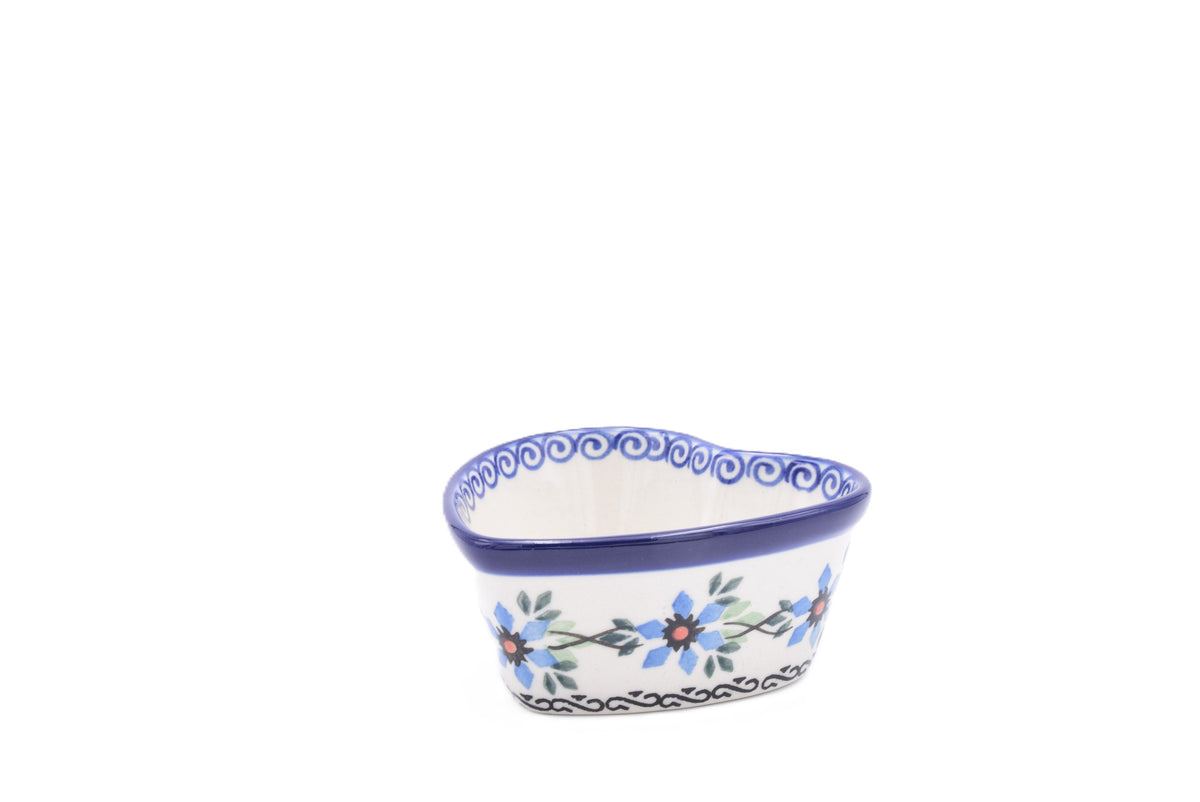 A45 Bunzlau Schaal Hart 0659 - Blij Blauw Bunzlau
