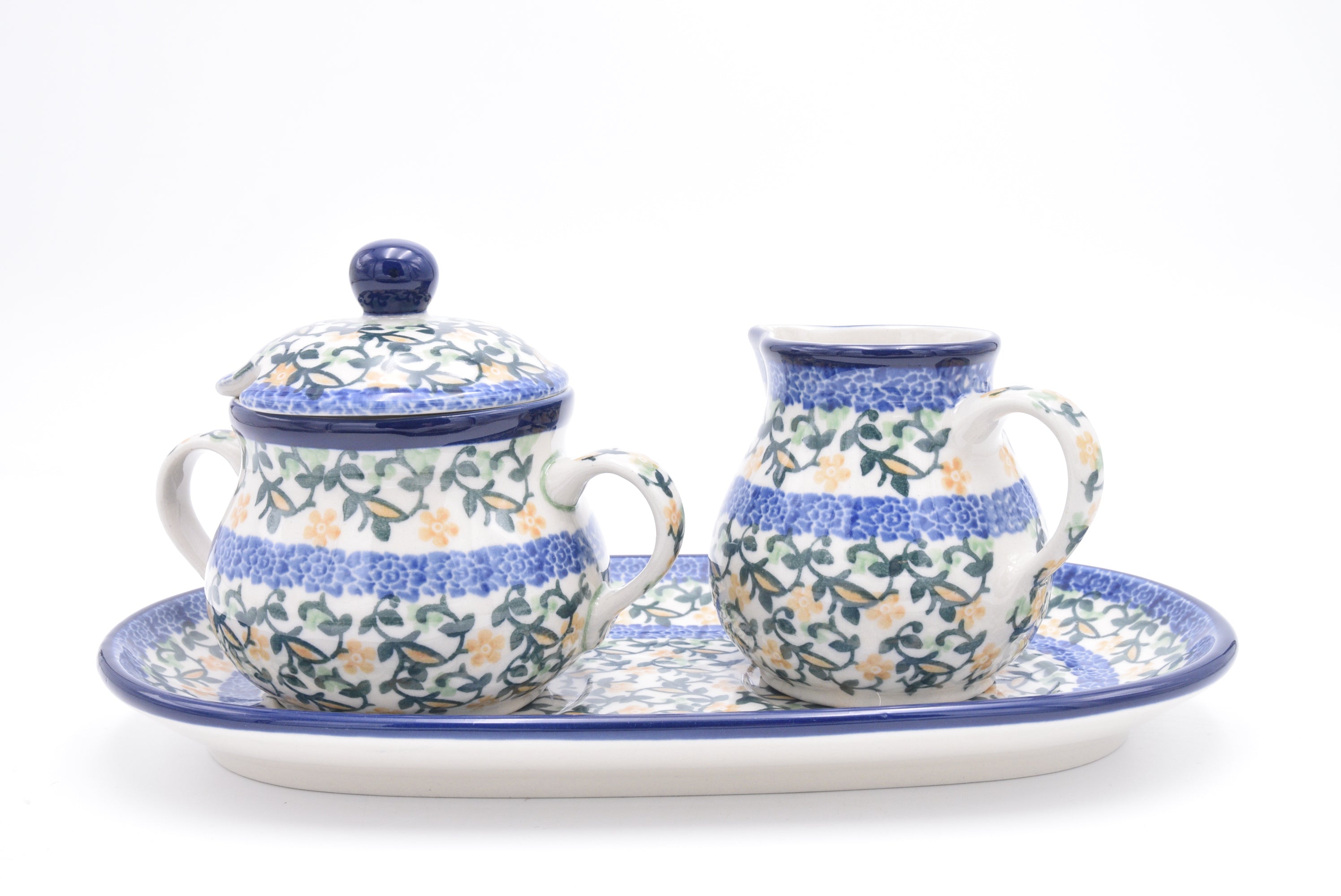 422 Bunzlau Suiker en Melk 3273 - Blij Blauw Bunzlau