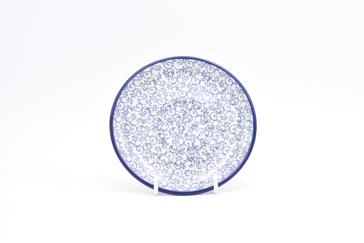 D21 Bunzlau Gebaksbordje 2792 - Blij Blauw Bunzlau