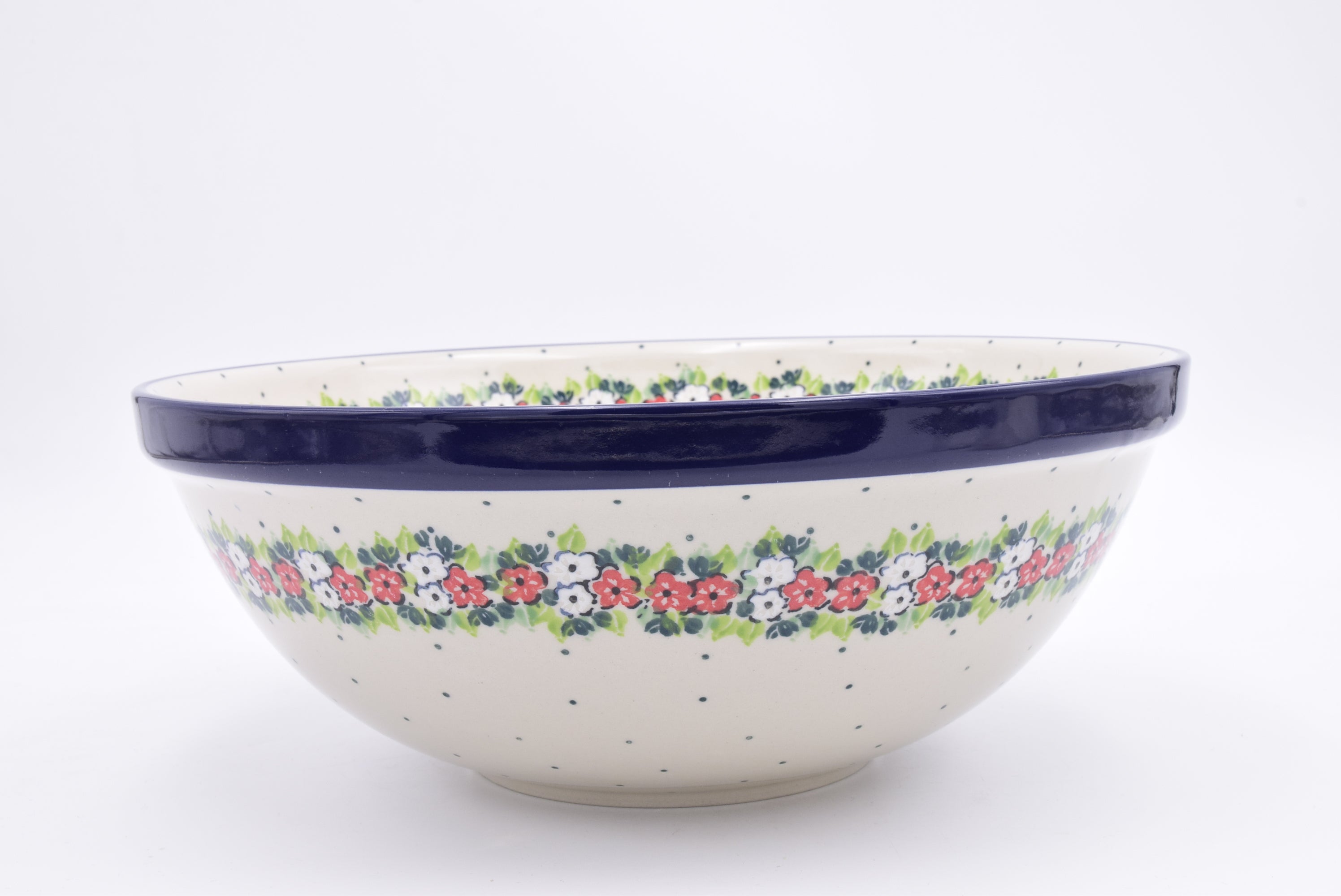 Bunzlau nestschaal (ø 27,5) 055-2301. Origineel Bunzlau Artystyczna servies uit Polen. Minimaal 30% onder de originele prijs. Blij Blauw Bunzlau prijs €69,50