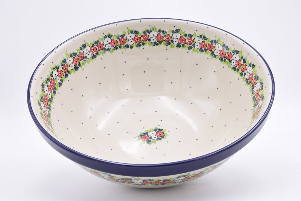 Bunzlau nestschaal (ø 27,5) 055-2301. Origineel Bunzlau Artystyczna servies uit Polen. Minimaal 30% onder de originele prijs. Blij Blauw Bunzlau prijs €69,50