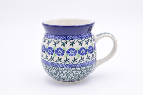 Bunzlau bolmok of boerenmok 073-0584. Origineel Bunzlau Artystyczna servies uit Polen. Blij Blauw Bunzlau prijs €13,50