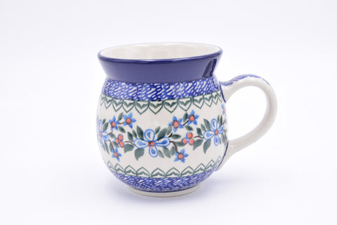 Bunzlau bolmok of boerenmok 073-0937 May Flowers. Origineel Bunzlau Artystyczna servies uit Polen. Blij Blauw Bunzlau prijs €13,50