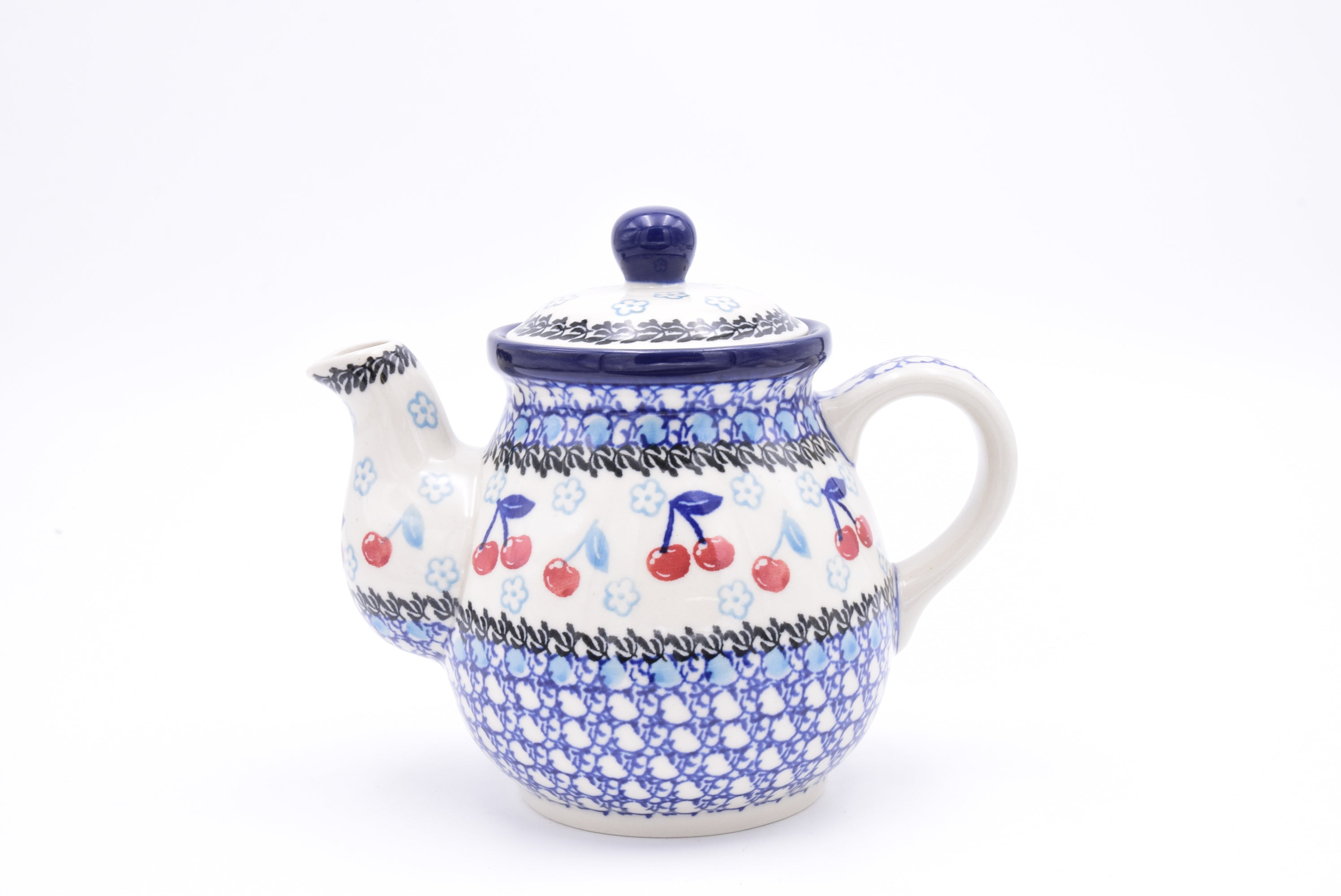 Bunzlau koffiepot 119-2701. Origineel Bunzlau Artystyczna servies uit Polen. Minimaal 30% onder de originele prijs. Blij Blauw Bunzlau prijs €32,75