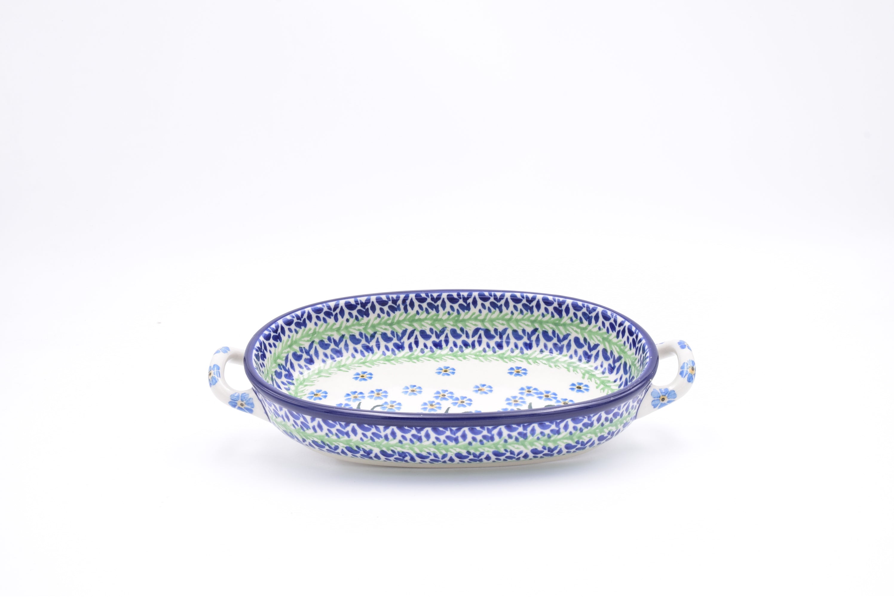 421 Bunzlau Ovenschaal Ovaal met oor 1436