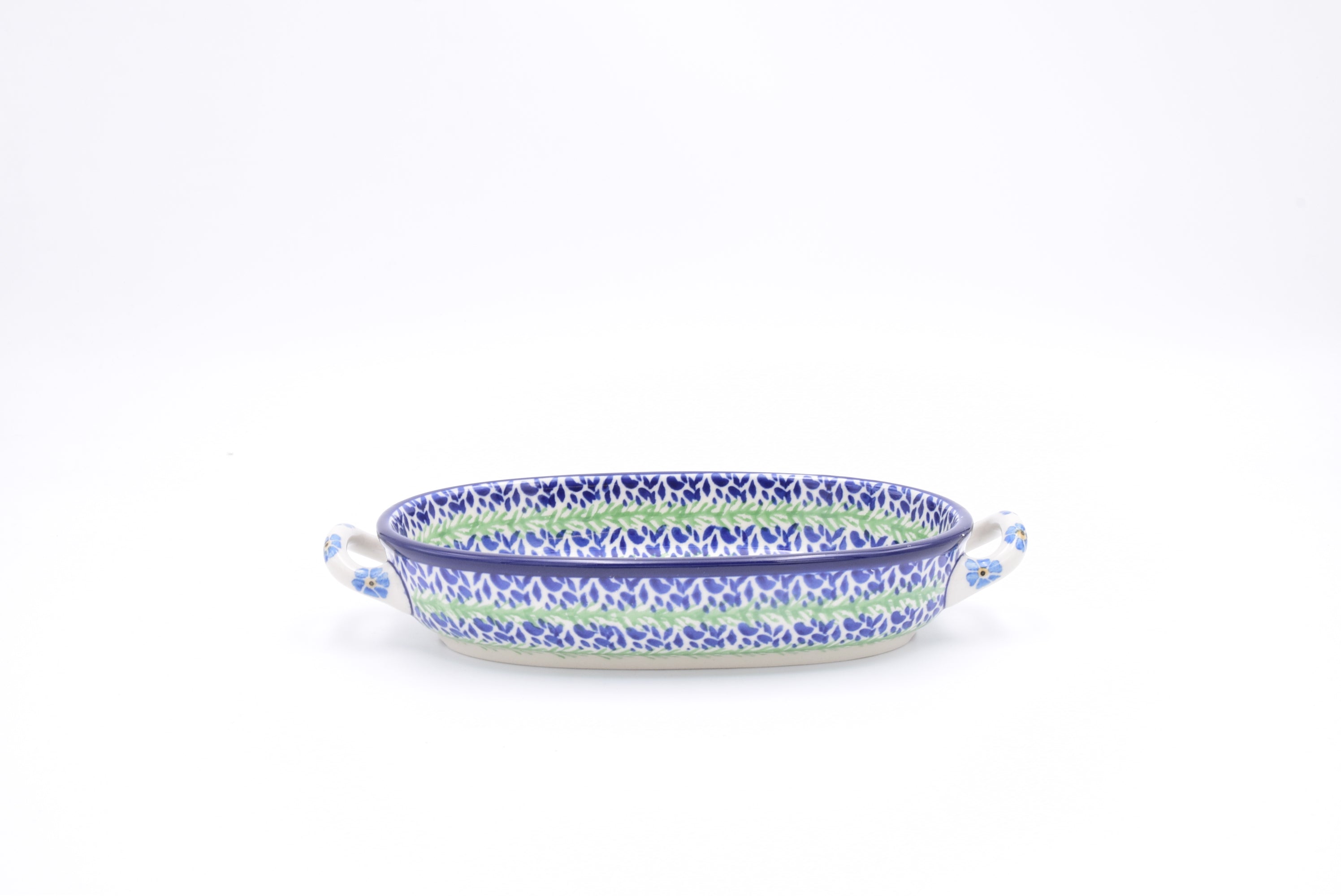 421 Bunzlau Ovenschaal Ovaal met oor 1436