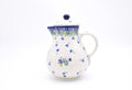Bunzlau koffiepot 118-2509. Origineel Bunzlau Artystyczna servies uit Polen. Minimaal 30% onder de originele prijs. Blij Blauw Bunzlau prijs €49,75