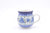 Bunzlau bolmok of boerenmok 070-2272. Origineel Ceramika Artystyczna uit Polen. Minimaal 30% onder de standaard verkoopprijs. Blij Blauw Bunzlau prijs €17,50